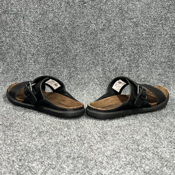 Merrell Around Town Sandals Women's Size 8 Black Leather Buckle Strap Slides - Picture 6 of 12